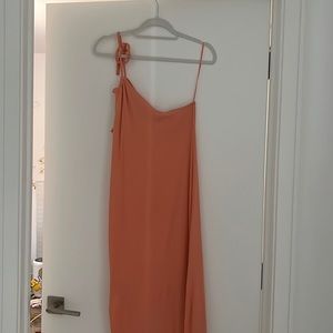 Pastel orange/pink knit dress